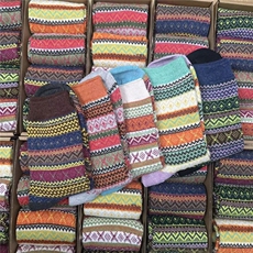 2025秋冬百搭时尚简约图腾羊毛袜，袜子，慕洵羊绒