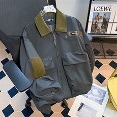 户外设计感拉链飞行员男宽松高级机车服工装夹克棒球服GA678P72，男装夹克，星座1013-5