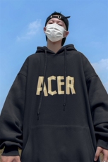 ！秋季重磅宽松大码港风胶带印花连帽卫衣LW35-特p35，男装卫衣，星座508（原C305）