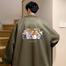 麂皮绒夹克男大码立领褂子外套JK85396-P68加绒款-P78，男装夹克，电商A040