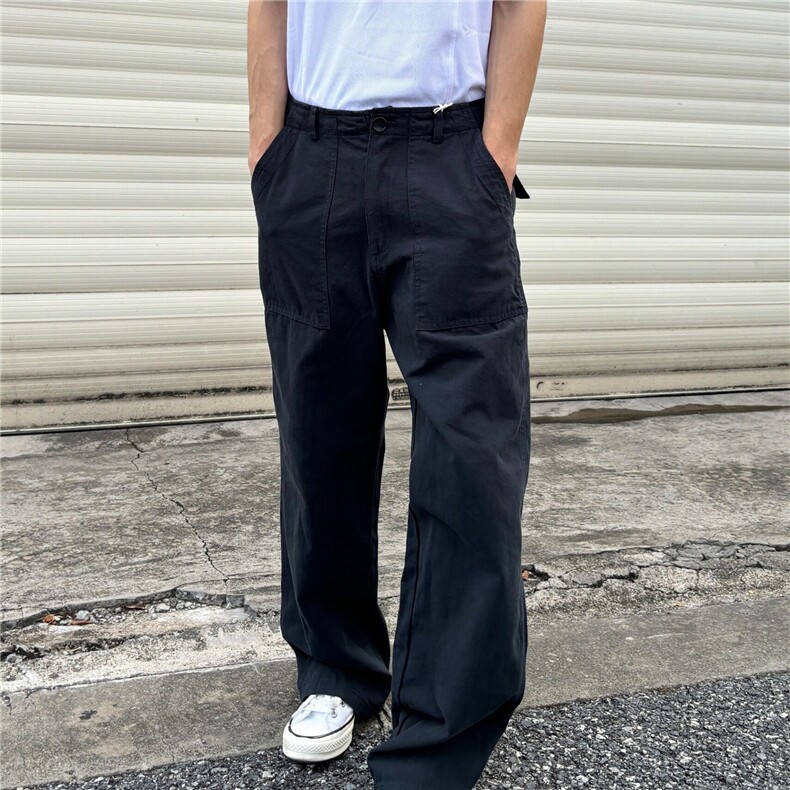 【大口袋拼接】cleanfit直筒宽松美式复古vintage工装裤休闲裤,男装休闲裤,星座506A