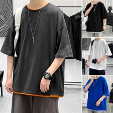 ！2026夏新款男纯棉宽松短袖T恤百搭印花体恤打底衫T3913-P26，男装T恤，星座1206-1（原A206-1）