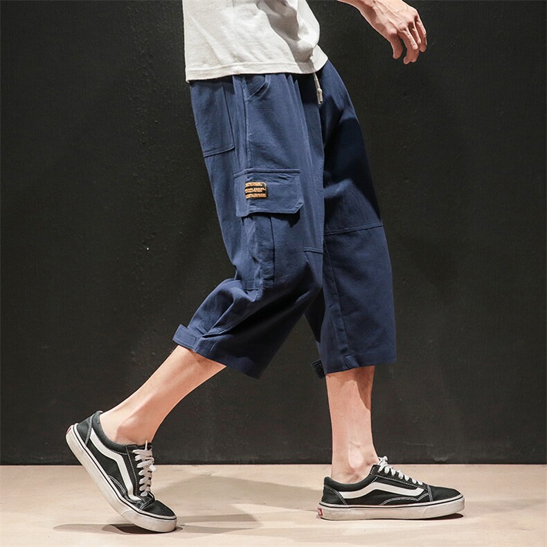 2021夏季新日系大码马切达男运动七分裤魔术贴休闲裤K373-P35,男装休闲裤,电商A001