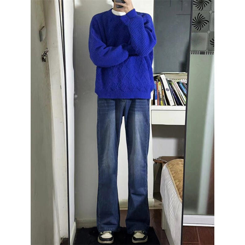 B221美式ins高街暗黑光版修身微喇牛仔裤LK23137-P55控78,男装牛仔裤,电商B221