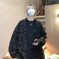 M6132/P85秋冬港风新款工艺水洗高品质毛衣男针织衫款式大码线衣，男装针织衫/毛衣，电商A141