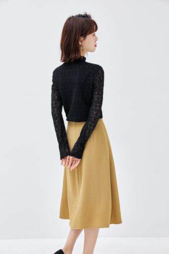 2021秋季新品韩版蕾丝气质修身打底百搭款，其它，秋子丰色(1F)