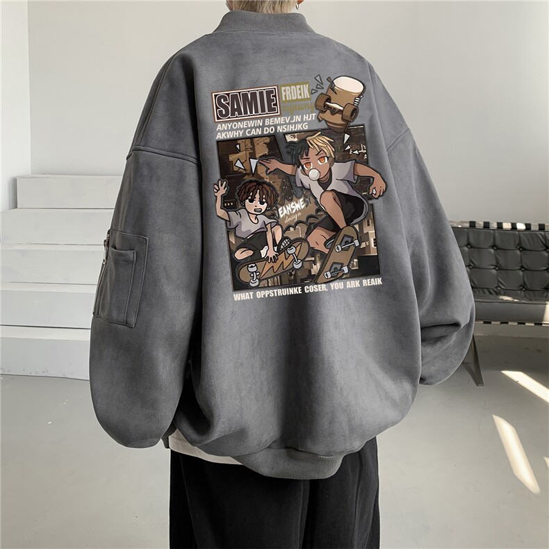 23秋款美式复古麂皮绒飞行棒球服男女夹克外套JF3302-P80控108,男装夹克,电商B370