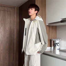 b228-J3044-p80户外双面穿连帽冲锋衣，男装夹克，电商A016 (原B228)