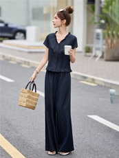 牛仔时尚套装女夏气质减龄显瘦休闲两件套2D050-7281P145，女装套装/套裙，琦鑫阁（原依鑫阁）