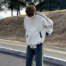 抖音得物高品质美式高街重磅结构设计拼接织带立领卫衣外套CM42，男装卫衣，电商A486