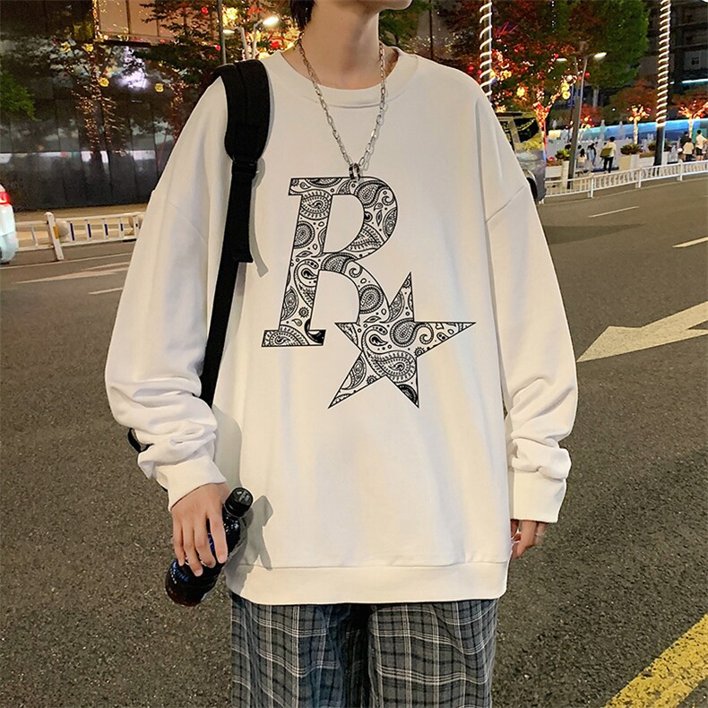 S6328-P28秋季圆领卫衣男大码韩版宽松长袖外套,男装卫衣,电商A040