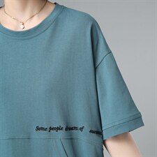 T恤新款韩版百搭女上衣新品修身设计感气质，女装T恤，悦见她