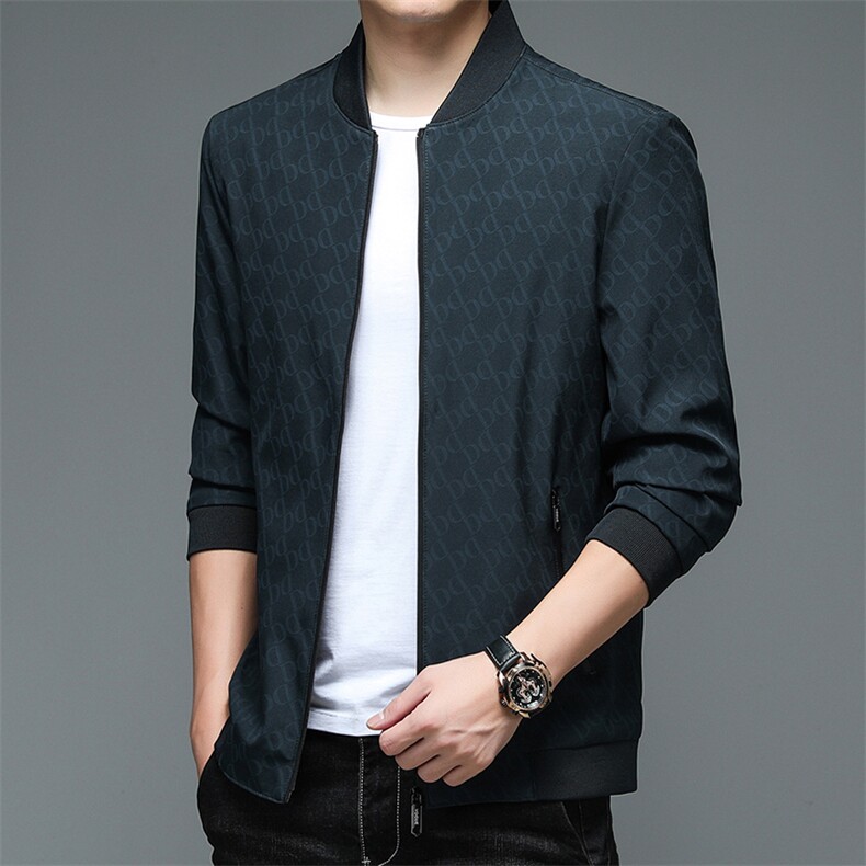 BJ21575钱塘2020-2中年男士春秋薄款商务休闲夹克外套P63,男装夹克,钱塘207-2