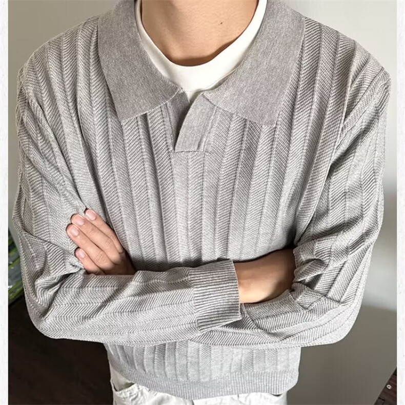 男女款圆领套头针织上衣慵懒感美式毛衣AM92-P47,男装针织衫/毛衣,星座208-5