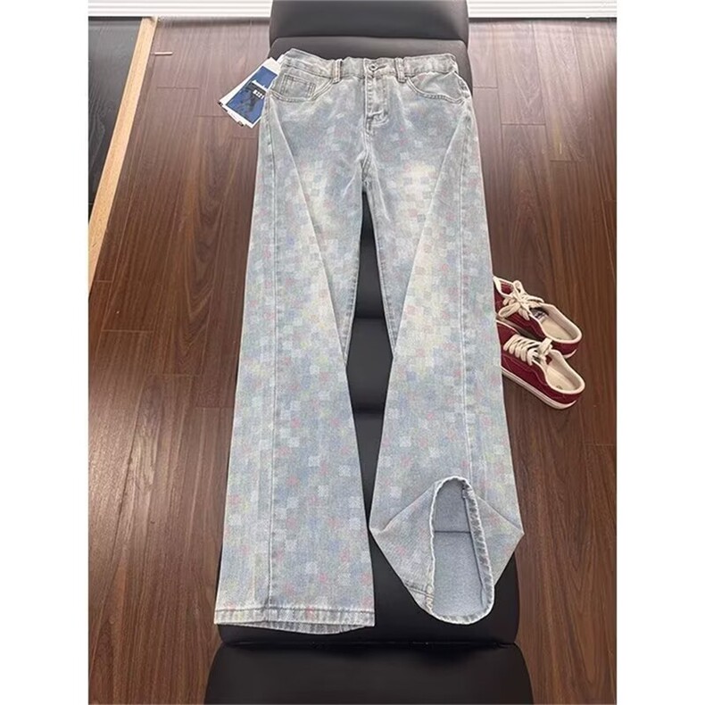 1506-1/KG1891/P50新款高腰宽松显瘦欧货烫钻镂空加长裤男女同款，男装休闲裤，星座1506-1