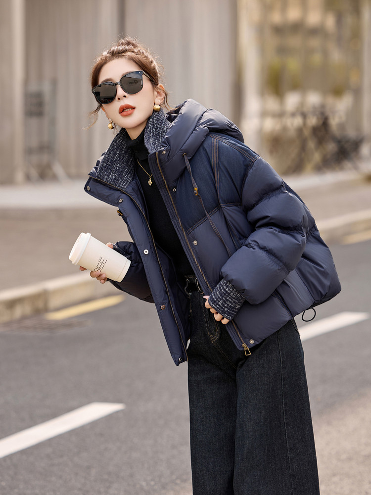 【已ce！款式极好】现货白鸭绒外套,女装羽绒服,素月