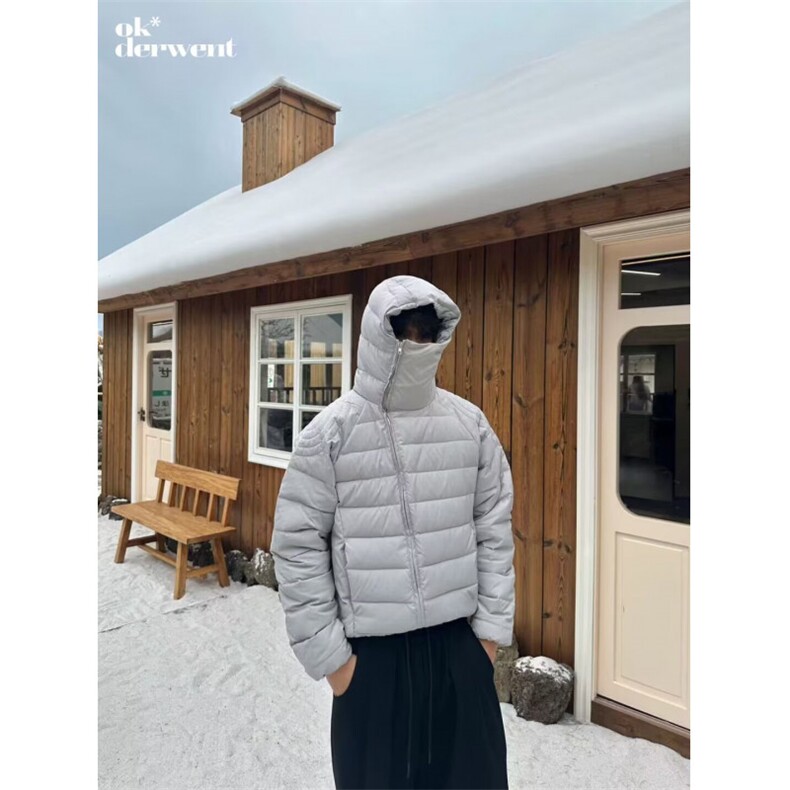 网图美式cleanfit斜拉链排骨棉服W1901/特P80,男装棉衣,电商B350