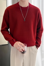 盗图设计感ins肌理感小众心机毛衣百搭纯色线衣M25/P70降！，男装针织衫/毛衣，电商A243