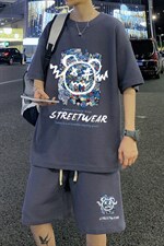 ！2024夏季潮牌男士华夫格短袖T恤百搭圆领一套HTZ15P50，男装T恤，电商B220