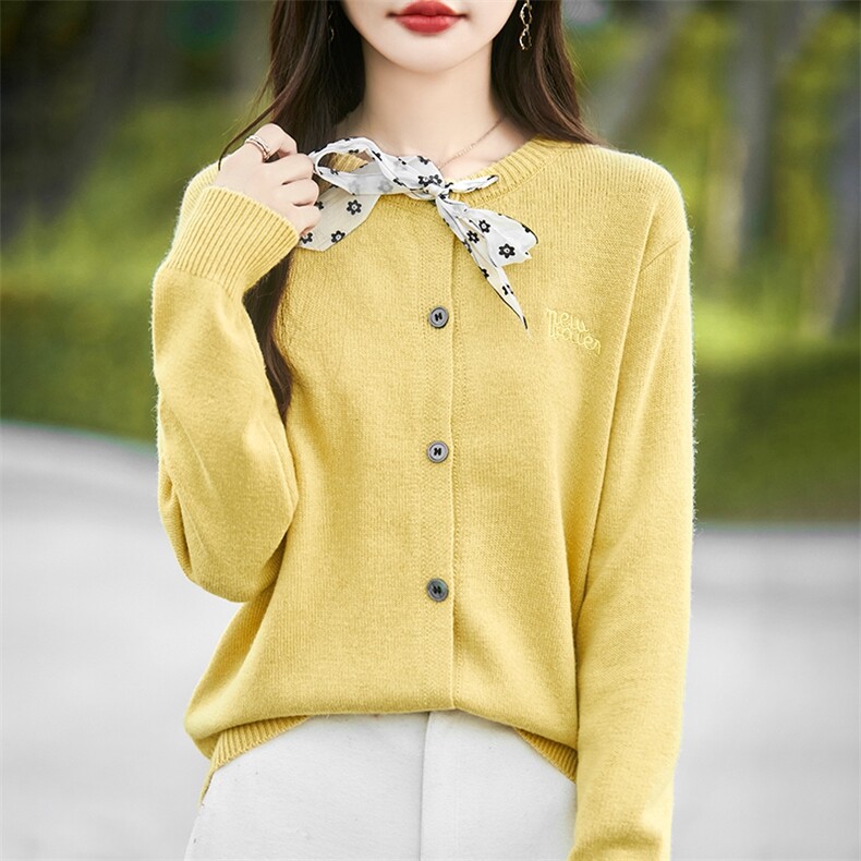 法式小香风蝴蝶结针织开衫女小众设计感毛衣减龄外套2025秋冬上衣,针织衫/毛衣,暖烁特种纱工厂店