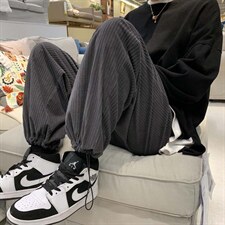 潮流百搭抽绳灯芯绒聚酯纤维1001-特批35，男装休闲裤，星座718-1