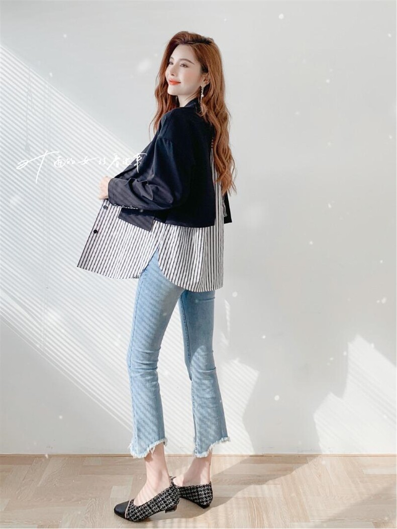 【现货】春季新款显瘦拼接款小西装，女装西装，主莱依