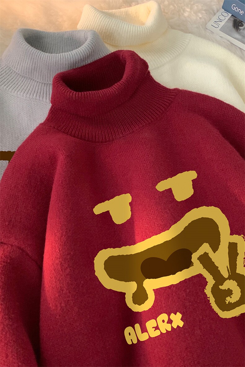 高质量！秋冬季高领毛衣加绒加厚翻领针织衫男毛衣FL548-特P38,男装针织衫/毛衣,电商B371