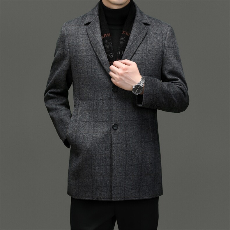 CKYC6076钱塘2020-2冬季新款商务休闲厚款中年男士毛呢西服P345图片