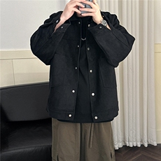 现货-设计感时尚鹿皮绒外套男宽松休闲呢子夹克A351-A130-P125，男装夹克，电商A351