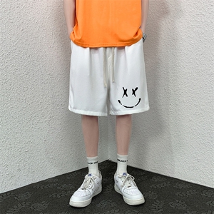 HD74190-P22 华夫格短裤男大码宽松五分裤男直筒中裤图片