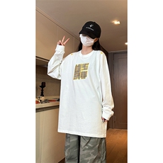 自家图现货纯棉情侣宽松圆领刺绣风卫衣T恤男女WY18-特P35控58，男装T恤，星座205-5