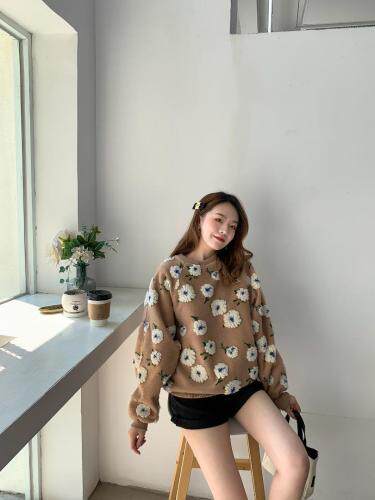 现货羊羔毛卫衣，女装卫衣/绒衫，D3N