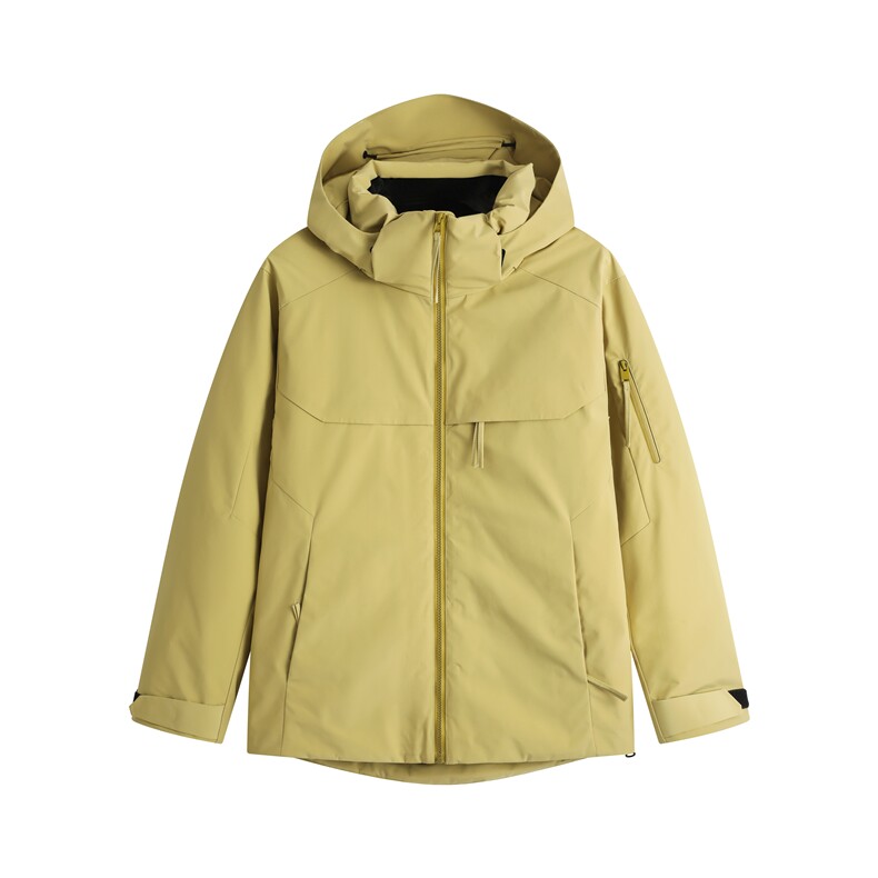 【真正羽绒】90绒带多口袋可拆卸连帽羽绒服LMY65103-P215,男装羽绒服,电商A306
