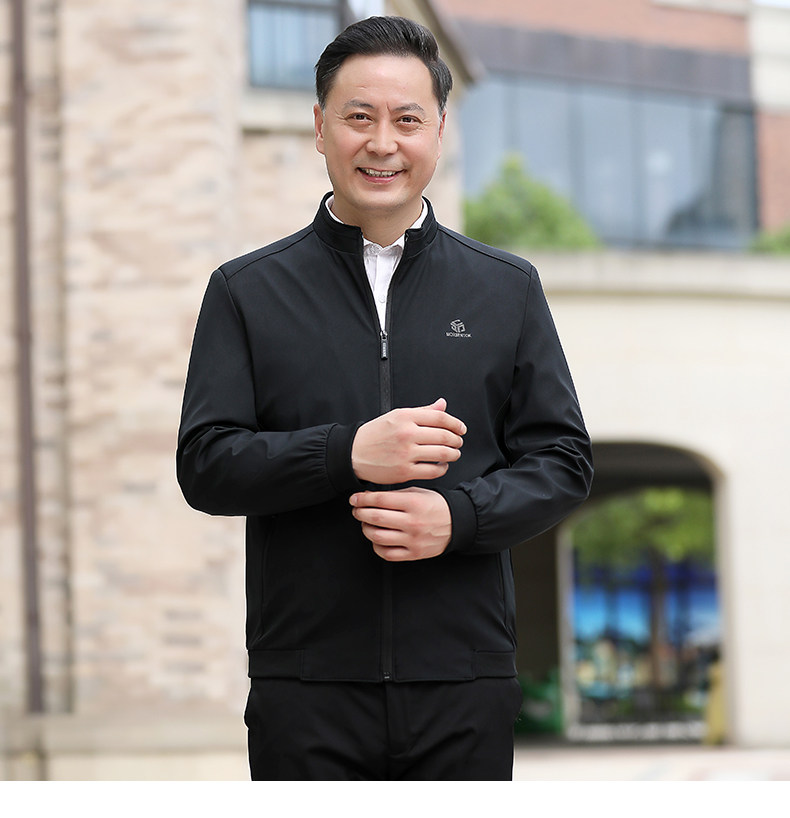 NN9962钱塘2020-3中年男士春秋薄款新款商务休闲夹克外套P62图片