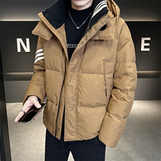 冬季新款连帽羽绒服男短款韩版面包服保暖羽绒外套Y35301-P225，男装羽绒服，电商A239
