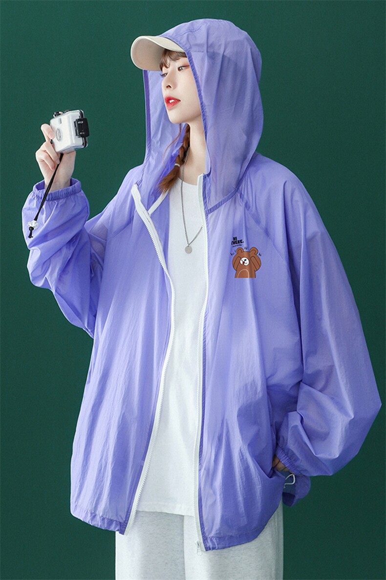 中性风夏季百搭宽松休闲防晒服连帽情侣外套女F6030P55控68,男装防晒衣,电商A268