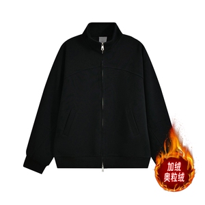 重磅加绒奥粒绒短款500克拉链立领卫衣短宽套头外套 RH5321JR-P65图片