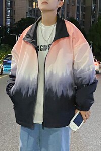 JK121  2023秋季大码港风渐变双面穿夹克外套109-JK121-P80图片