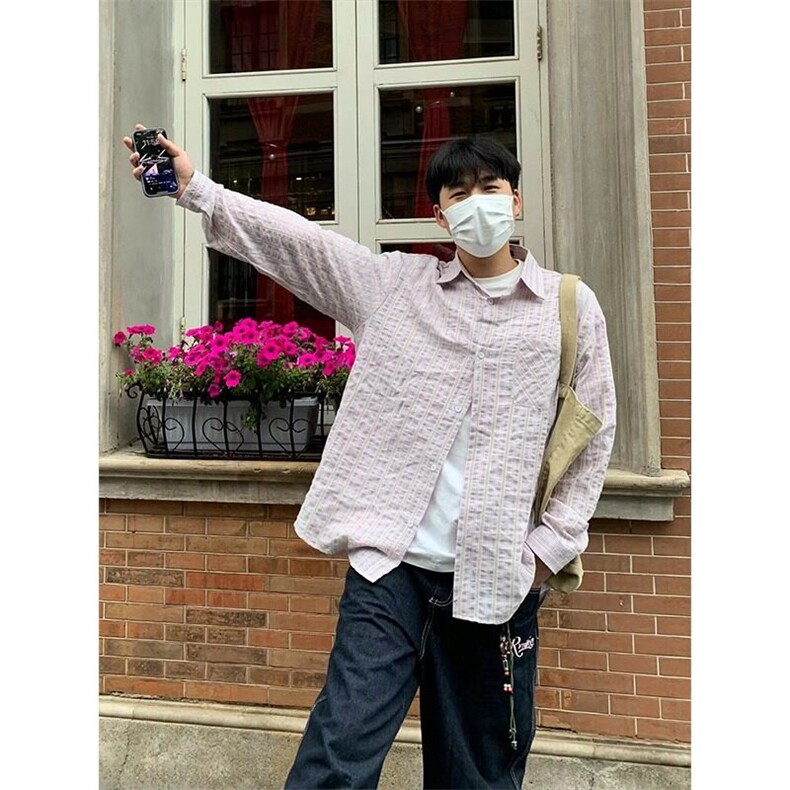 网络图现货秋季新款衬衫长袖大码上衣RCY01-P55,男装衬衫,星座1005-4
