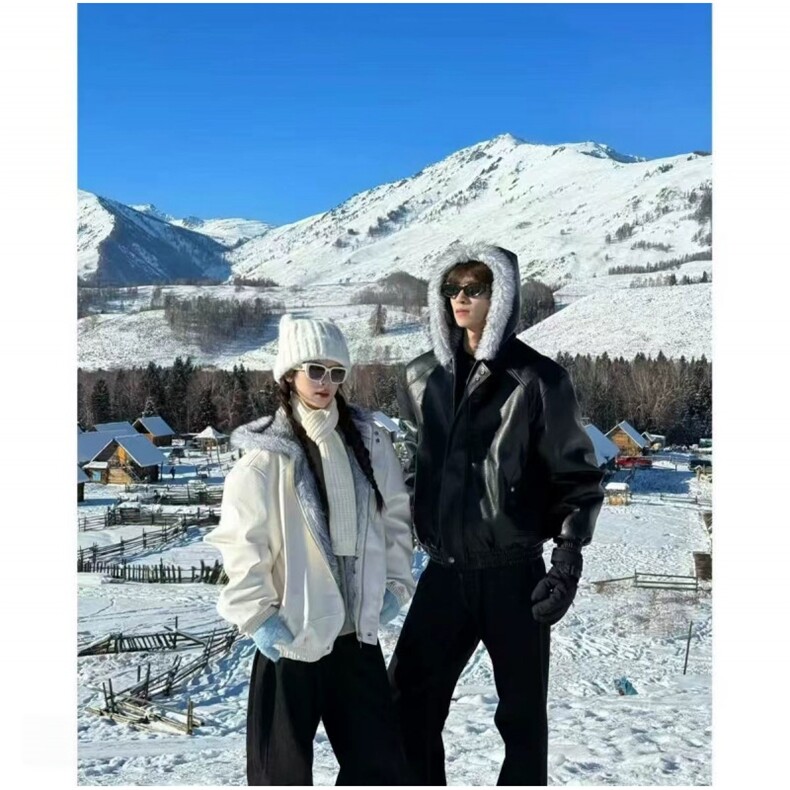 网图慎用荔枝皮狼王座山雕棉服全毛连帽加厚外套男2329特P118，男装棉衣，星座506-1