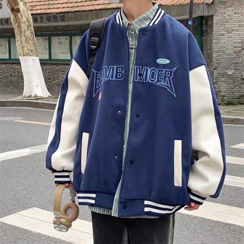 潮流夹克潮男春季棒球服J730P65图片