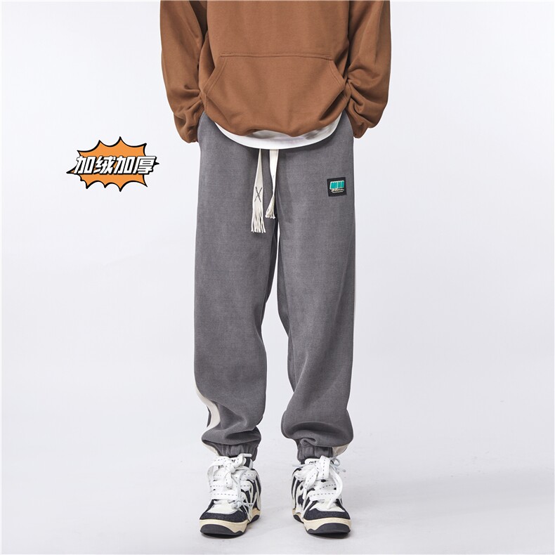 欧绒裤子男韩版潮休闲裤B402-KZ33013-P60控78加绒P70控88,男装休闲裤,电商A421