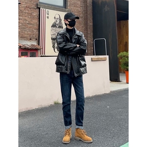 秋冬牛仔裤男休闲裤长裤机车风痞帅搭配马丁1412-2/505/P65