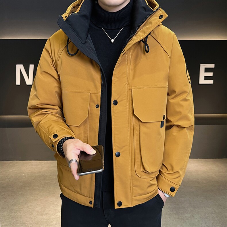 新标90鹅绒服2025年连帽机能潮流保暖羽绒服男YR6061-P270,男装羽绒服,电商D240-242
