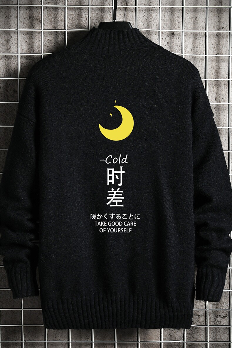 M18047-P45加绒款-P65半高领毛衣男士大码针织衫男毛线衣男线衫,男装针织衫/毛衣,电商A040A