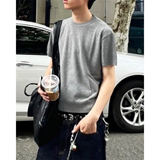 抖音现货针织衫短袖老钱风T恤T2516-P35，男装T恤，星座1212