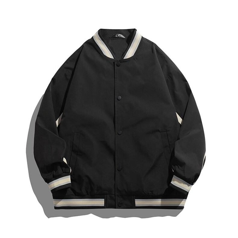白底平铺小牛津上衣夹克宽松落肩拼色棒球服外套JK701-P65,男装夹克,星座1204-3