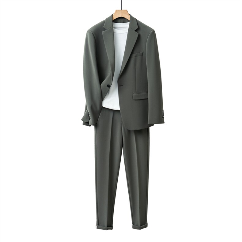 痞帅休闲潮流宽松轻熟风学院风西服套装男士网红外套秋冬款，男装西服套装，星座505-2（原电商A260-1)