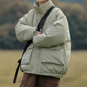 美式高街棉服男冬季痞帅宽松面包服外套潮牌设计感棉衣图片