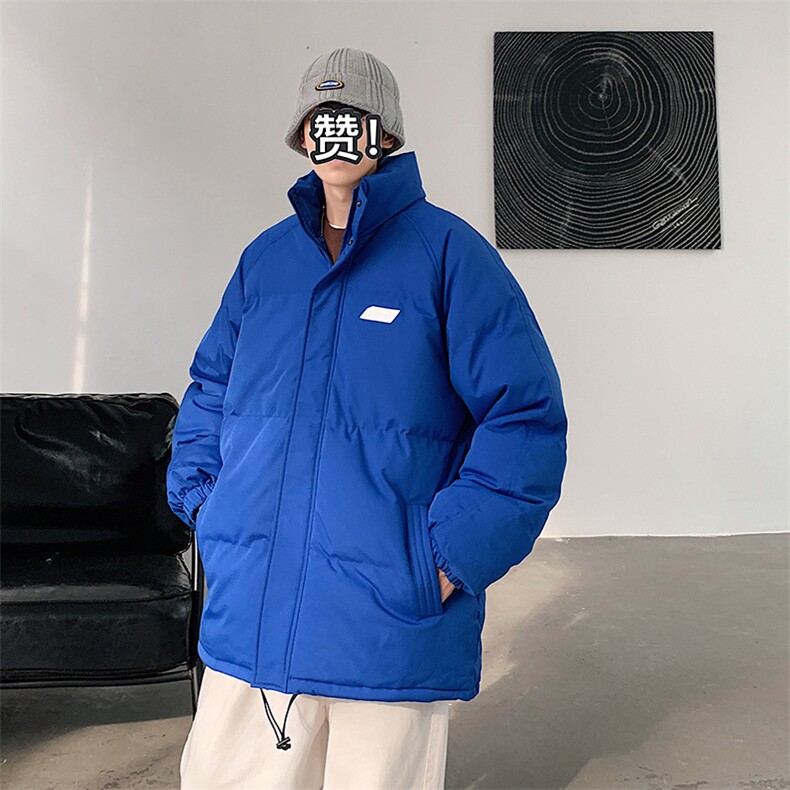 新款男冬季纯色加厚港风棉衣M065B-P90控148,男装棉衣,星座717